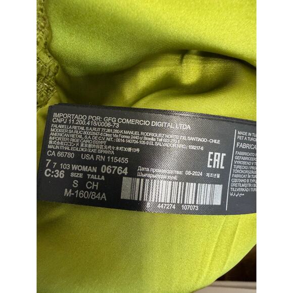 Mango Tweed Jacket with Jewel Buttons Green women's S Classic - Picture 11 of 13